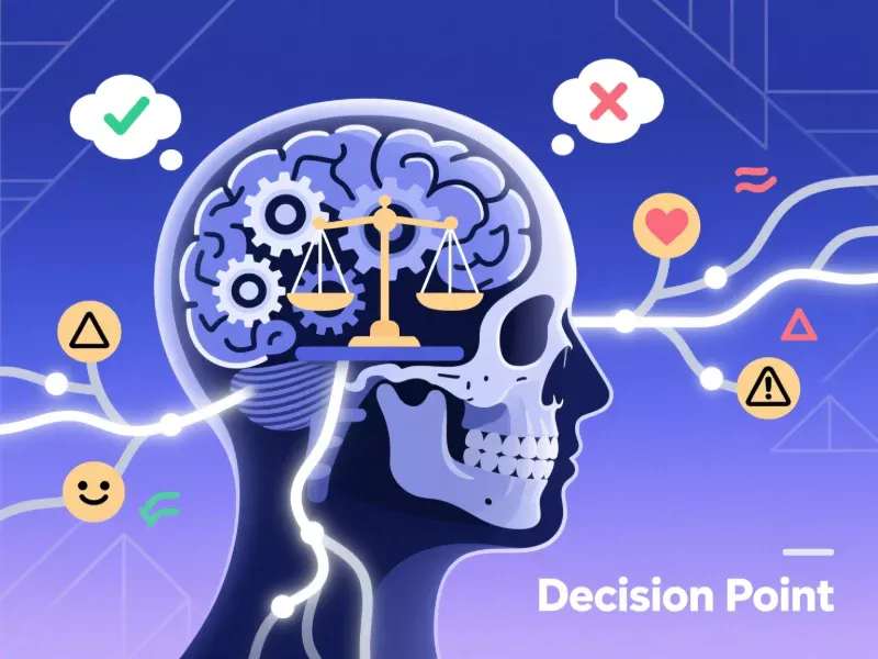 Illustration showing the psychology of betting decisions with brain, logic and emotion concepts