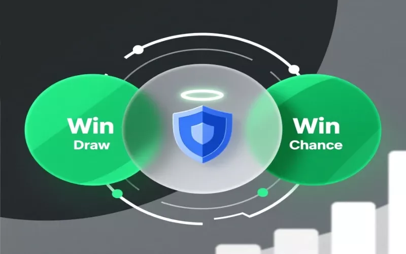 Double chance and draw no bet betting explained with risk reduction visualization