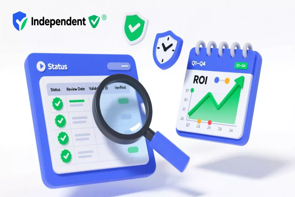 Professional illustration of verification methods including manual tracking, independent platforms, and statistical analysis for validating betting tipsters